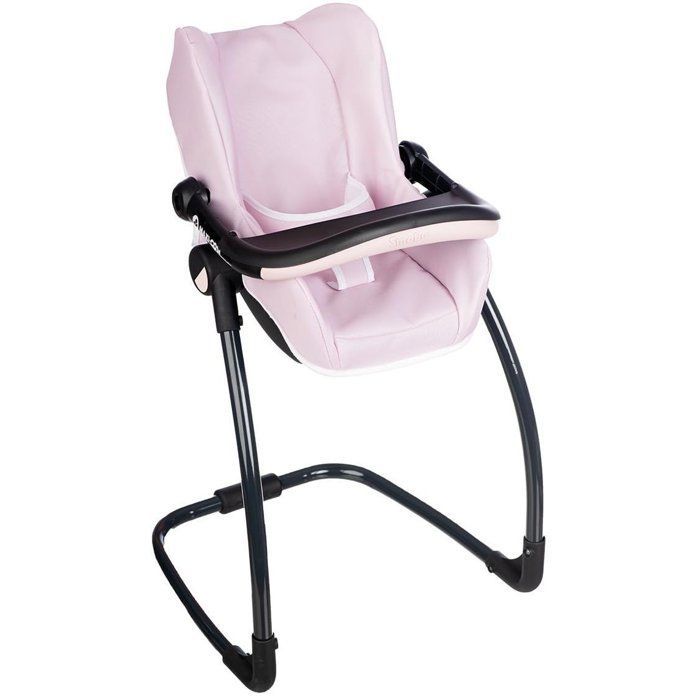 SMOBY - Maxi cosi - Siège + Chaise haute rose  -3 en 1 - Pour poupon - Dès 3 ans
