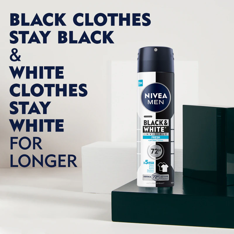 NIVEA MEN Black & White Fresh antiperspirant v spreji