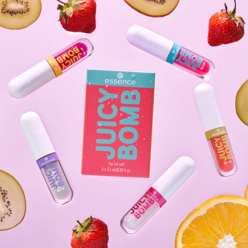 Conjunto de óleo labial Essence Juicy Bomb, kit para presente labial