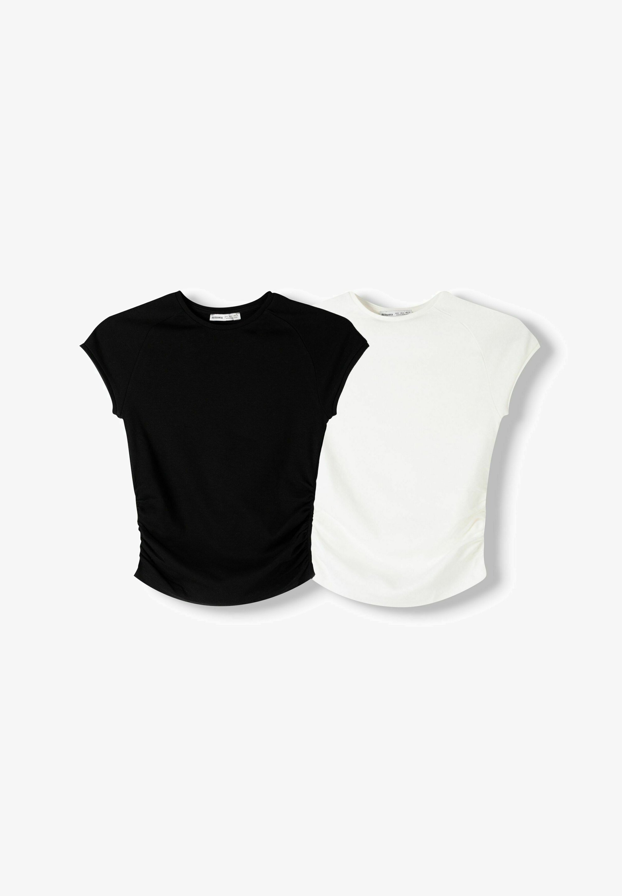 Bershka Conjunto de 2 Camisetas Básicas de Manga Curta - Branca
