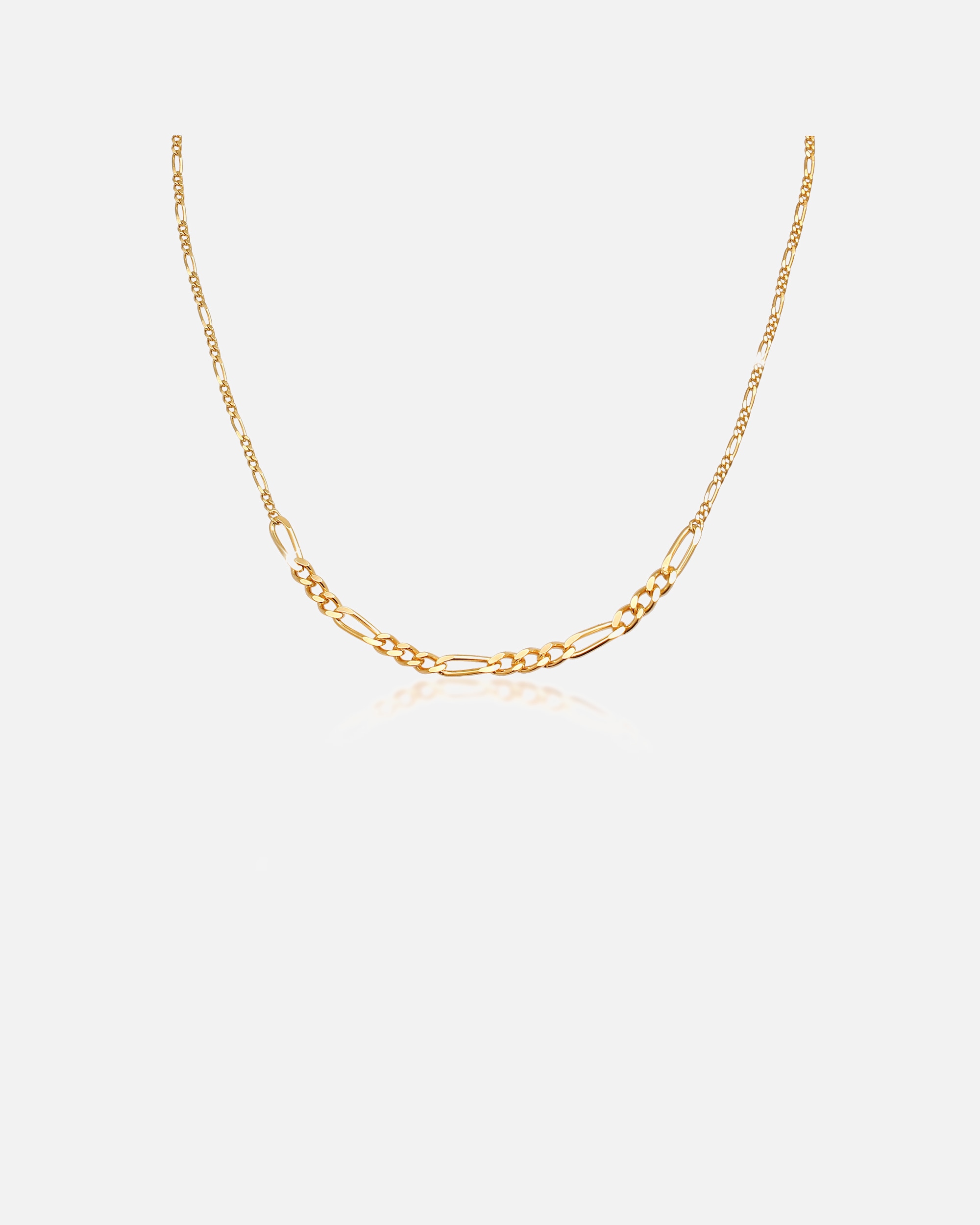 Elli PREMIUM Choker Chaîne Figaro Basic Trend Collier Femme - (925/1000) Argent