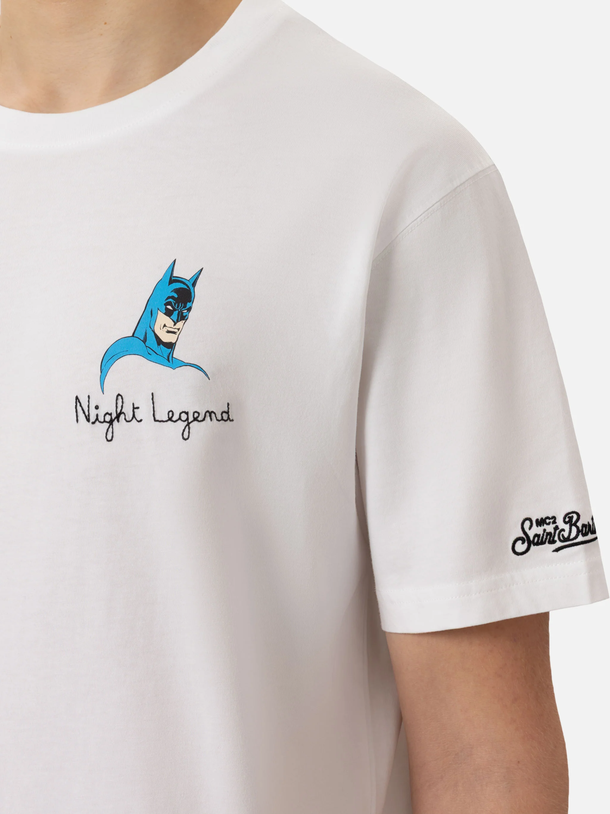 Night Legend geborduurd katoenen T-shirt voor mannen | BATMAN SPECIALE EDITIE