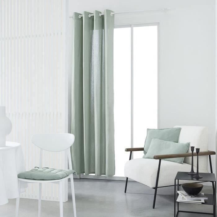 Rideau à oeillets - TODAY - 140x240cm - 100% Coton - Celadon