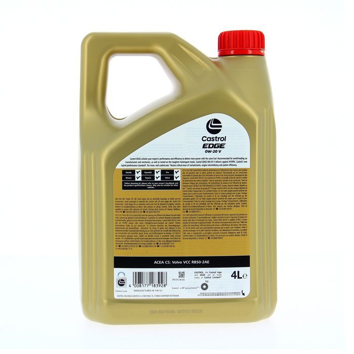 Aceite de motor - CASTROL EDGE 0W-20 V - 4L - 0W20