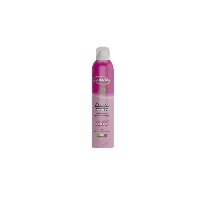 Espuma de shampoo PET VILLAGE com aloe vera e shampoo seco Inodorina