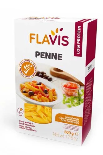 FLAVIS MEVALIA Mevalia Flavis Penne Pasta ohne Eiweiß 500 g