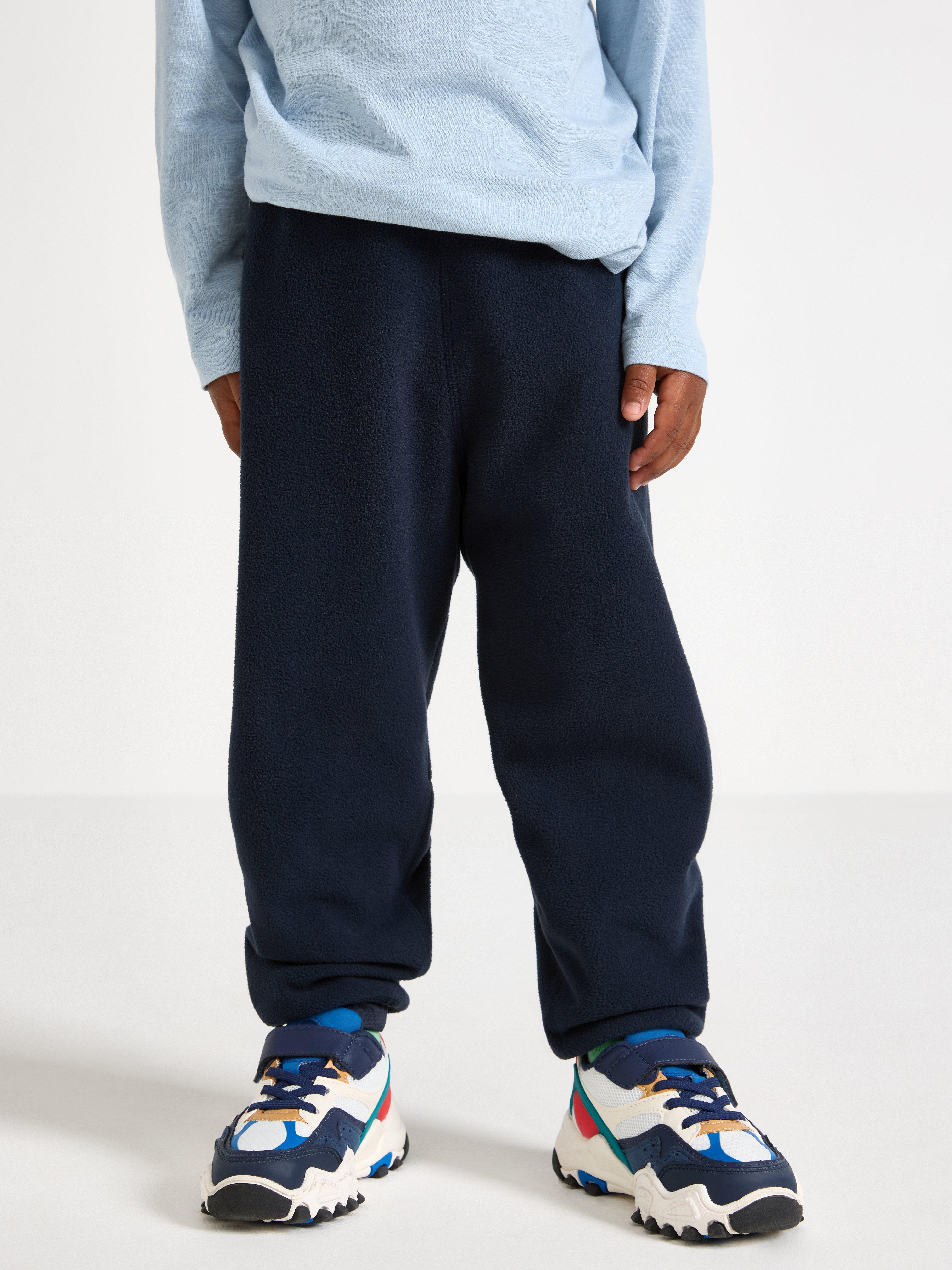 Pantalones impermeables de forro polar cortavientos – Ropa deportiva infantil azul marino oscuro