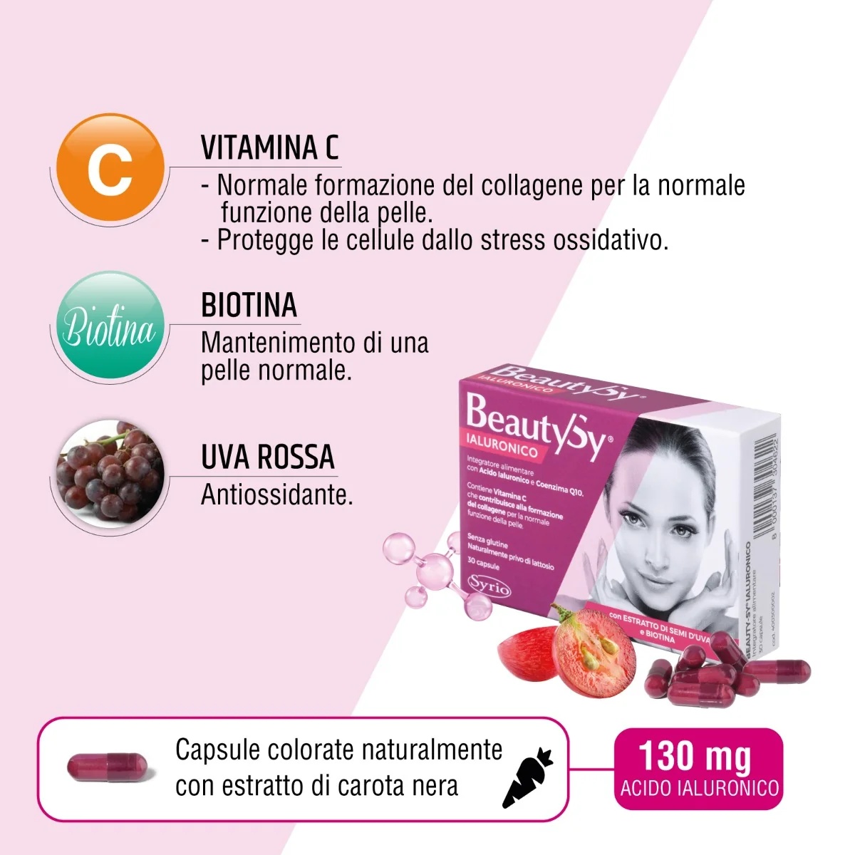 SYRIO Beauty Sy Hyaluronic 30 capsules pour la santé de la peau