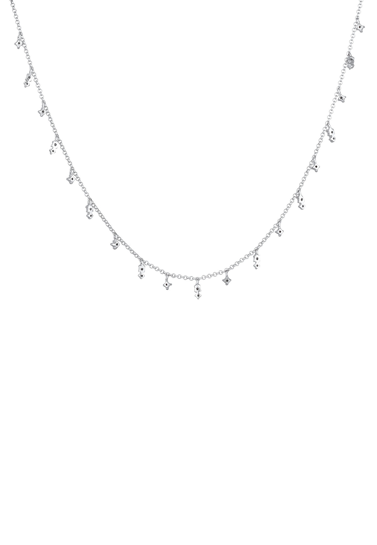 Elli Femmes pendentif étincelant avec cristal Pink Rose en argent sterling 925