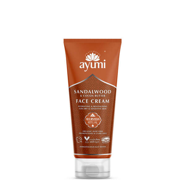 Creme facial Ayumi Naturals com sândalo e manteiga de cacau, 100ml