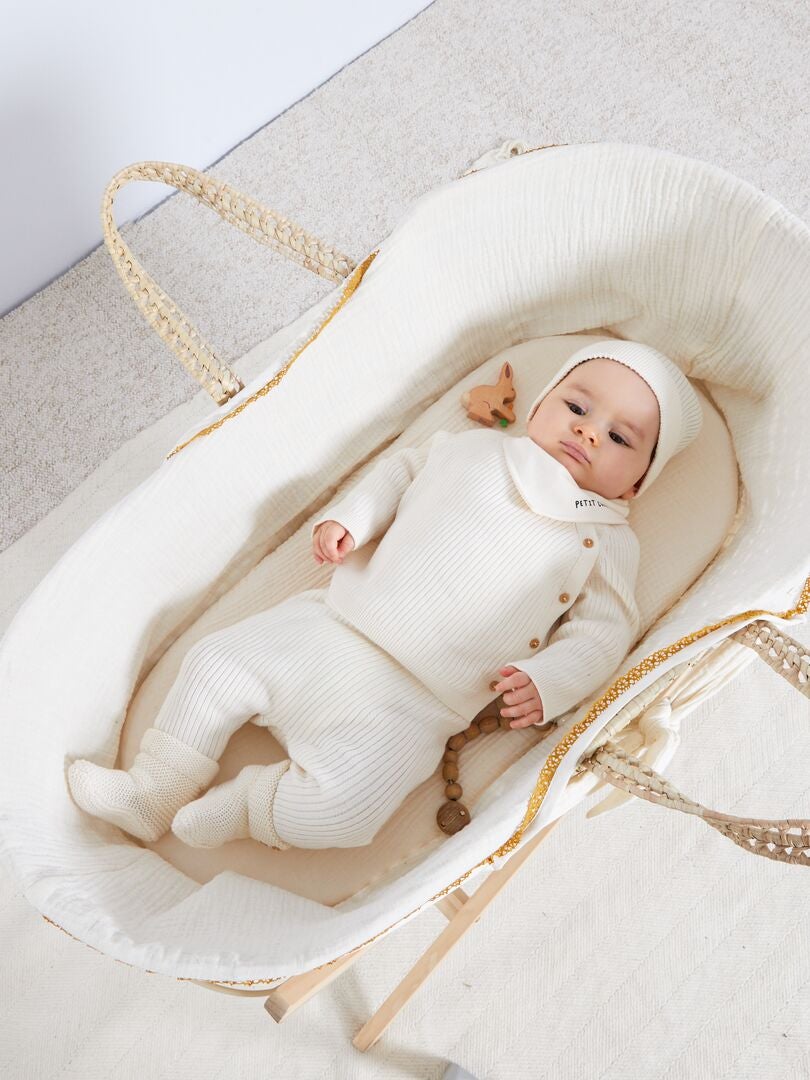 Cutie de naștere „Bun venit bebeluș” cu 5 piese - Unisex - ALBĂ