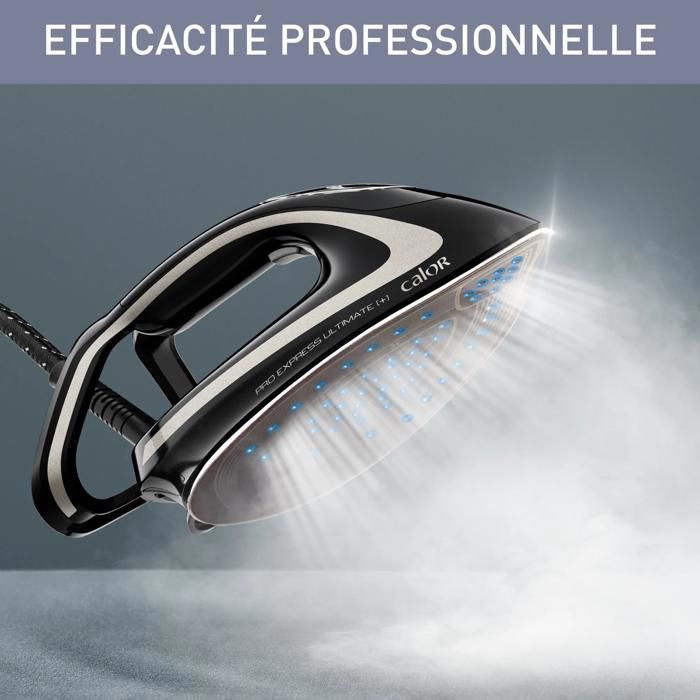 Ferro da stiro con generatore di vapore Calor, 8 barre, stiratura 650 g/min, modello Pro Express Ultimate Pure GV9610C0