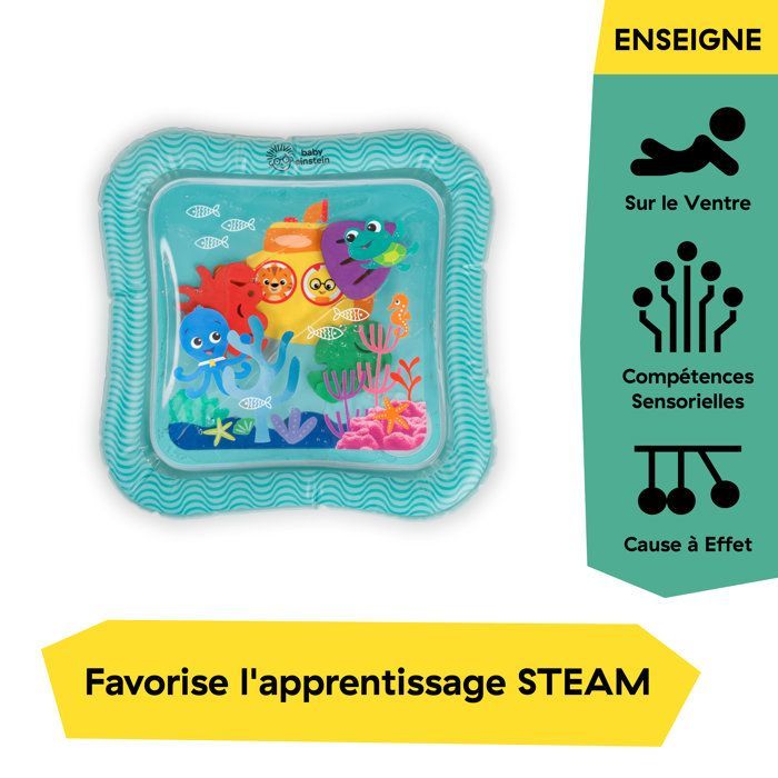 BABY EINSTEIN Tapis à eau bébé Découverte sensorielle Ocean Explorers - 0 à 36 mois