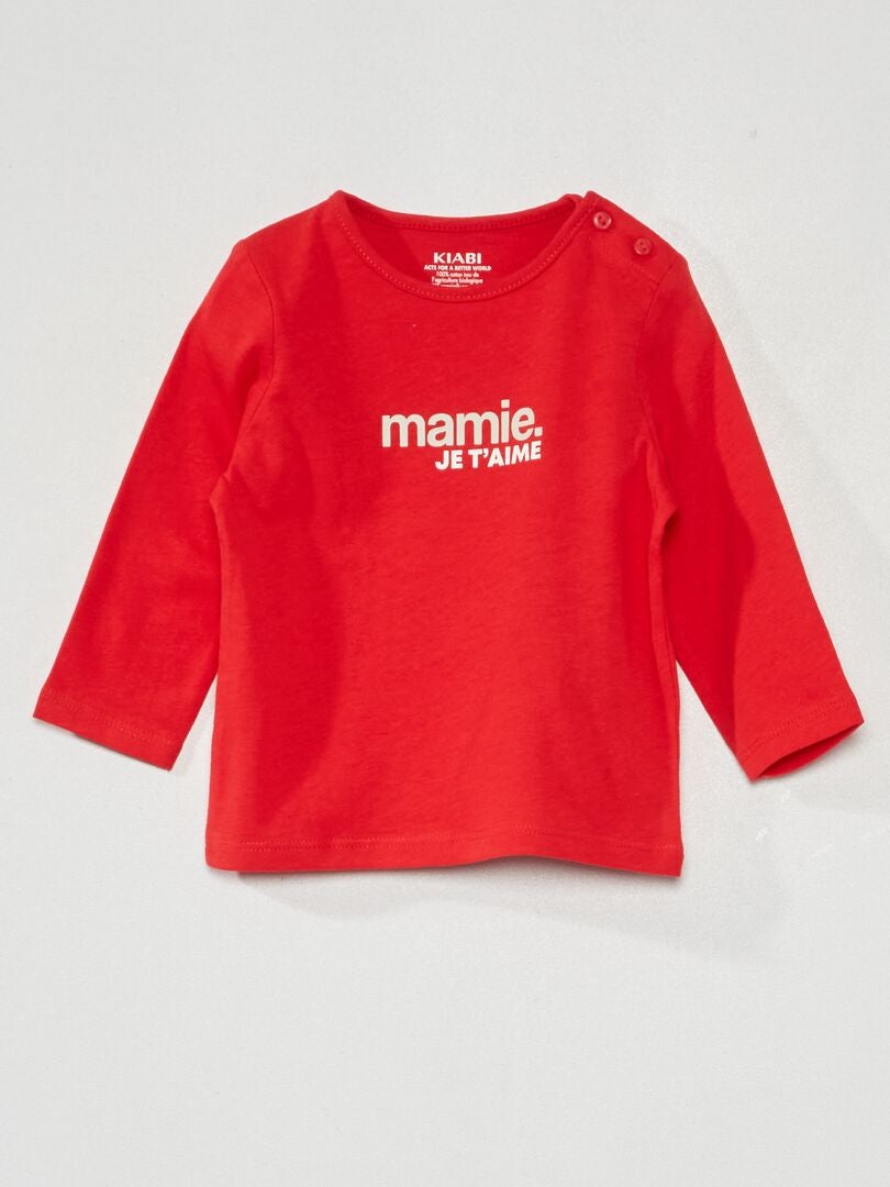 Camiseta de manga comprida - VERMELHA