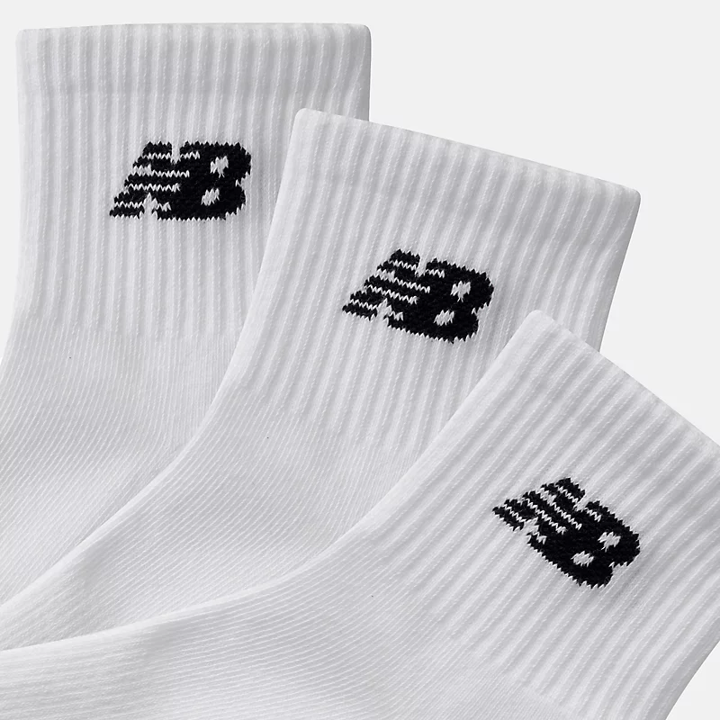 Set de 3 perechi de șosete unisex Everyday până la gleznă – ALBE