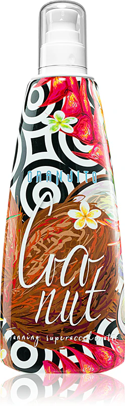 Oranjito Max. Effect Kokosbruiningslotion voor gebruik in zonnebanken om het bruiningsproces te versnellen.