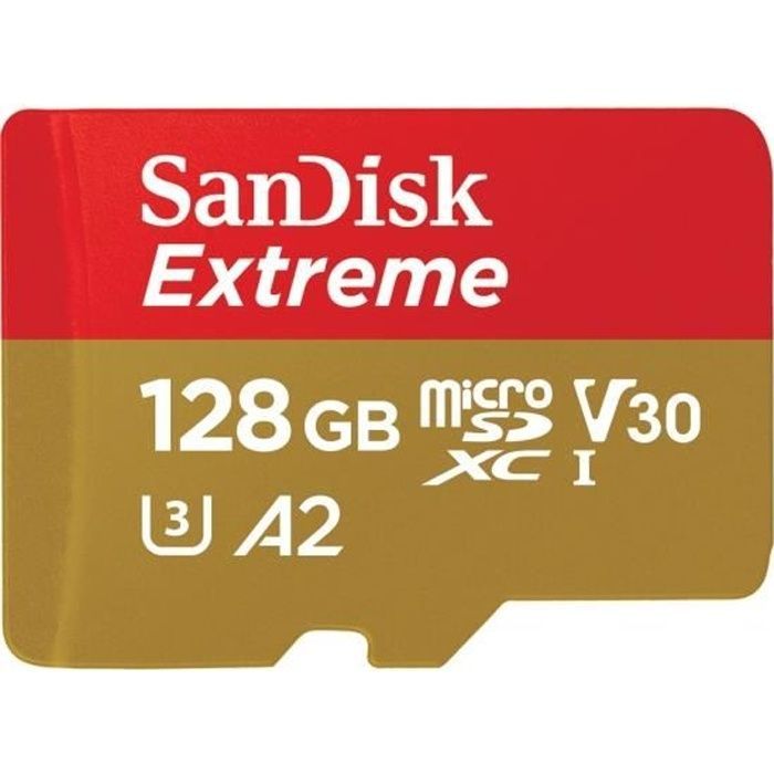 SANDISK Extreme MicroSDHC 128 GB – Micro-SD-Karte mit Adapter