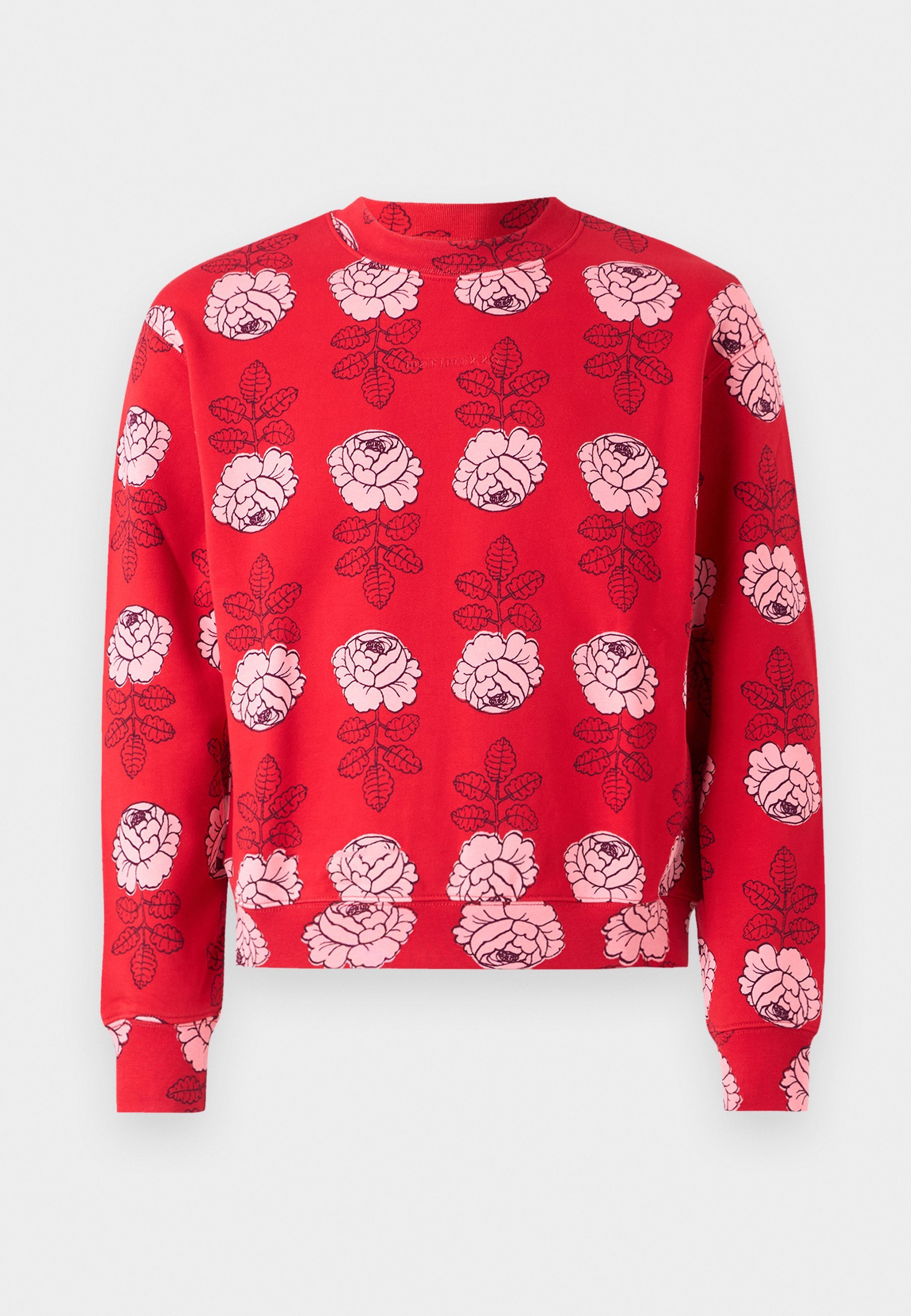 Marimekko LEIOT VIHKIRUUSU UNISEX - Sweatshirt - rood/lichtroze/donkerpaars