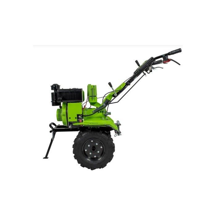 Motobineuse Diesel Moteur 4T 7 CV 246 cm3 Motoculteur avec fraises et butteur Démarrage électrique VITO