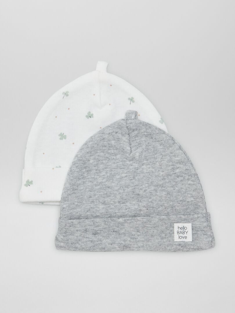 Conjunto de 2 toucas de parto - BRANCAS