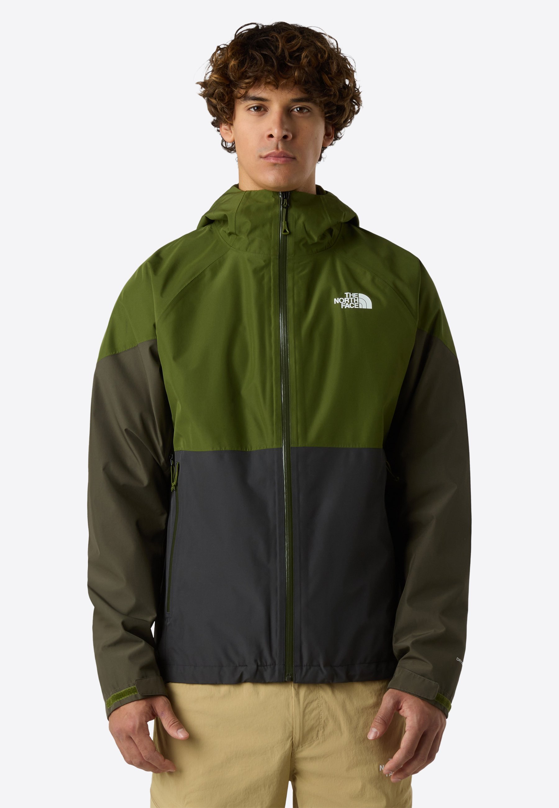 „The North Face“ LIGHTNING ZIP-IN striukė gamtoje – pilka, miško spalvos