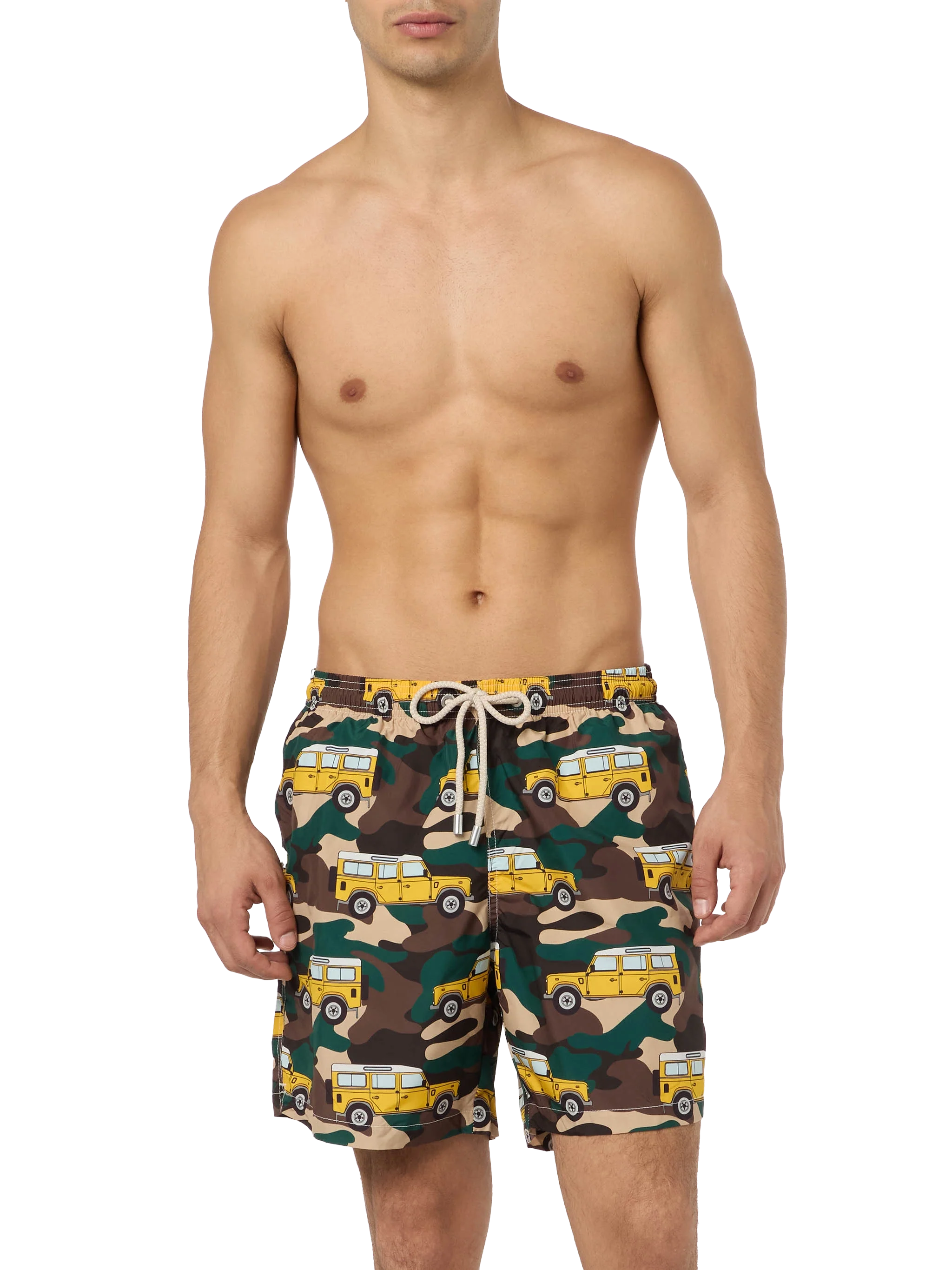 Costume da bagno da uomo in tessuto leggero Lighting con stampa di aut