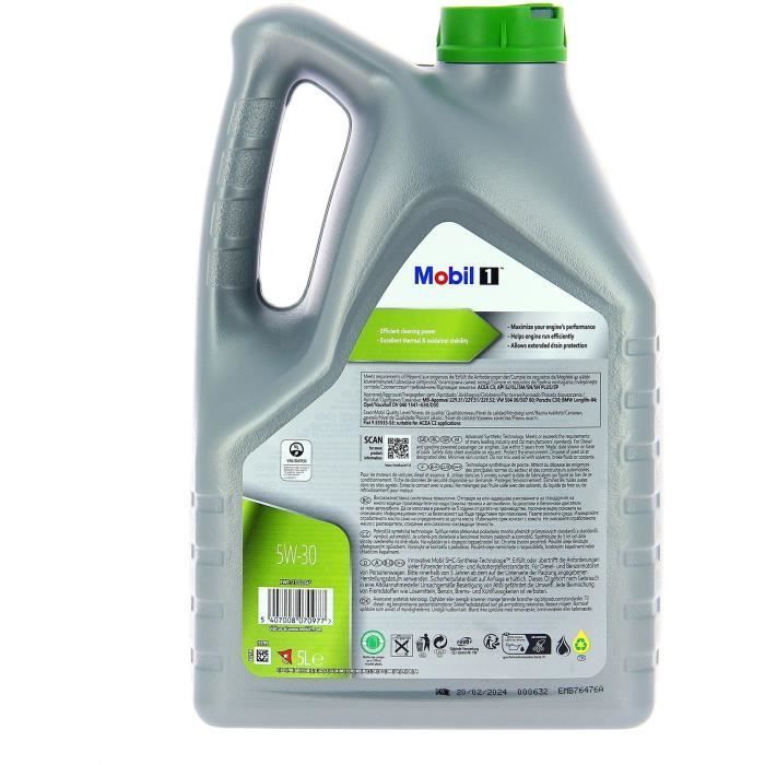 Aceite sintético para motor 5W-30 ESP - MOBIL 1 - Formula-P - Lata de 5 L - Gasolina y diésel - Limpieza