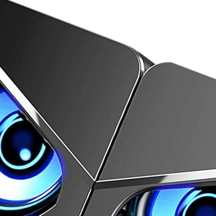 SALALIS Enceinte Ordinateur de Bureau USB Son Stéréo 4D Gamer Maison