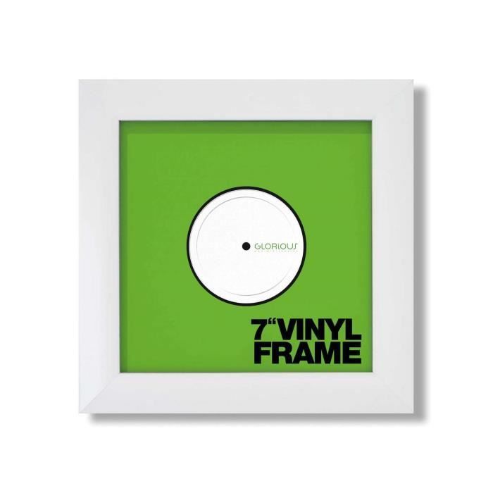 Glorious DJ Vinyl Frame Set 7'' White Felt Pads and Vinyl Accessories