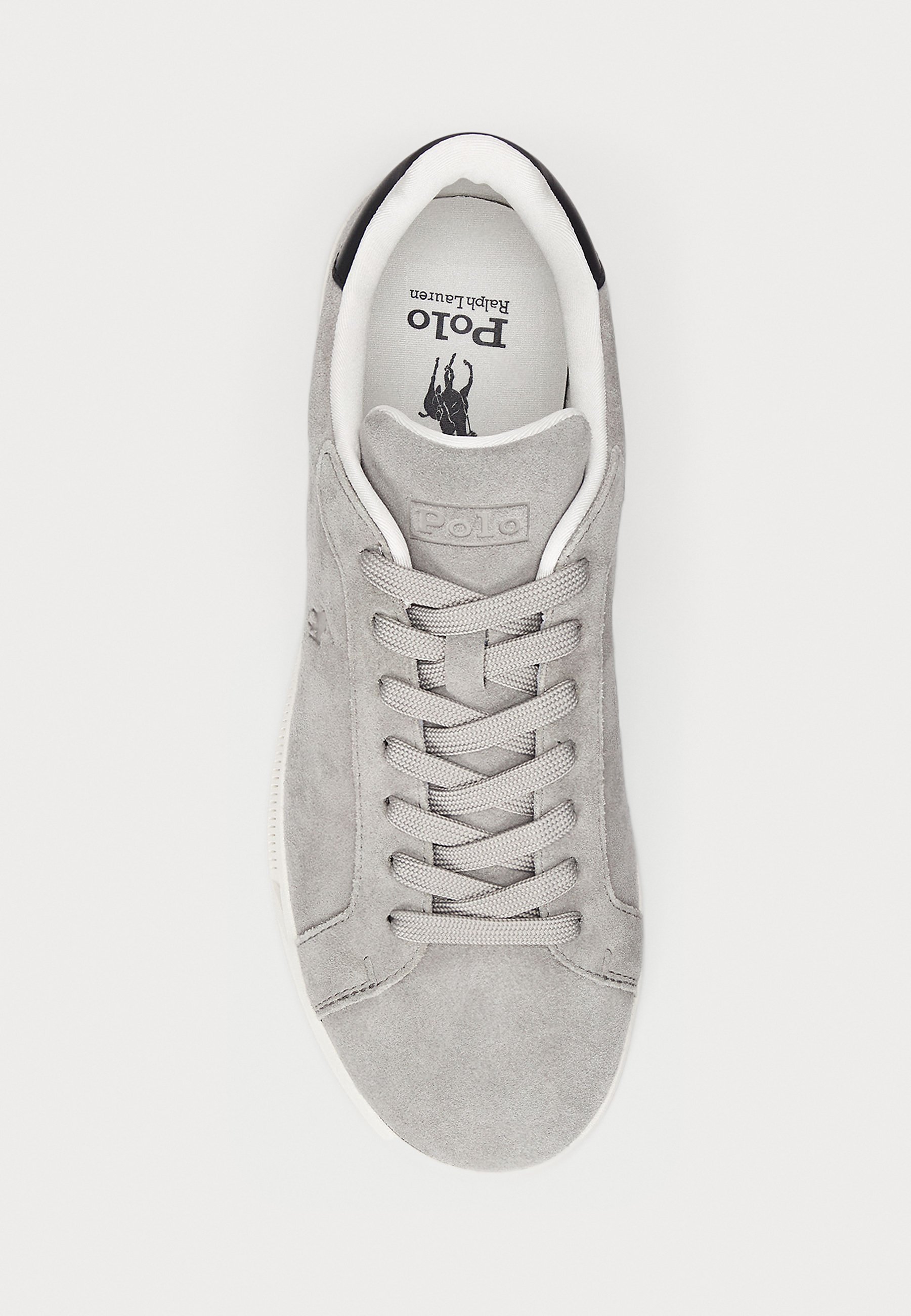 Polo Ralph Lauren HERITAGE COURT II SUÈDE SNEAKER UNISEX - Sneakers - aardegrijs/zwart