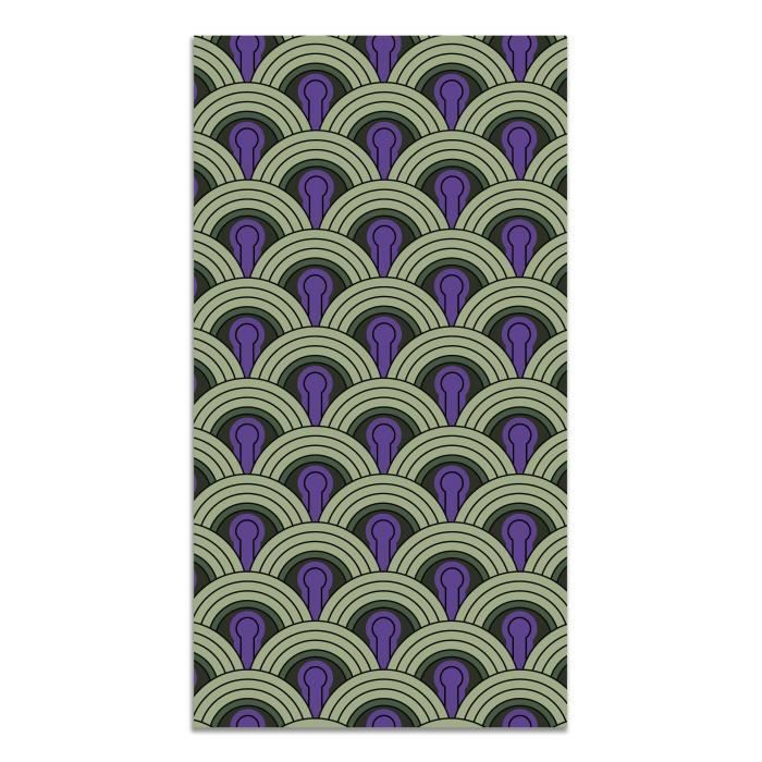 Tapis Vinyle Panorama Lueur Bleue 100x140 cm - Tapis pour Cuisine, Bureau et Salon en PVC