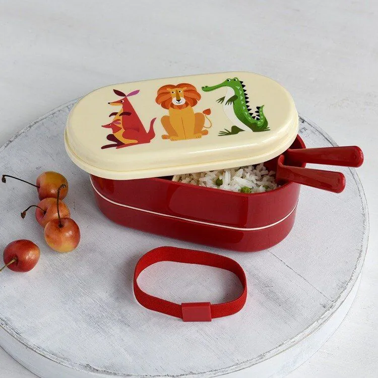 Rex London Lunchbox dla dzieci, Kolorowe Zwierzaki