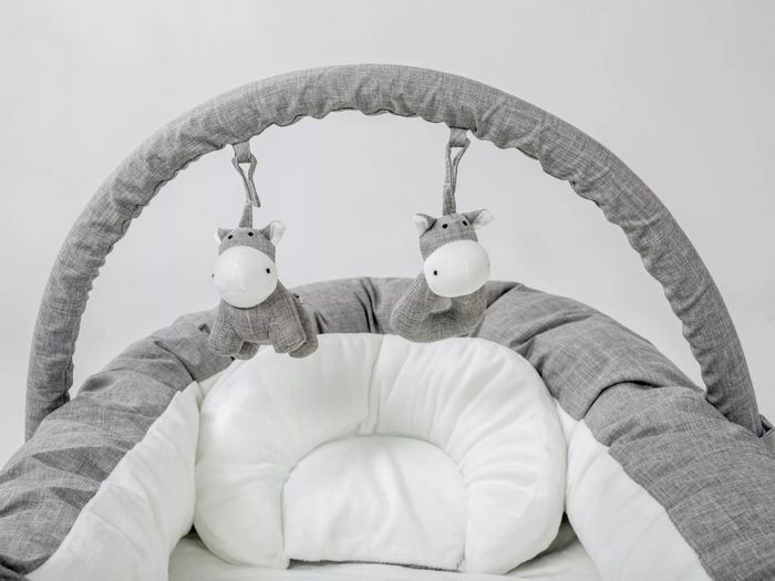 Coussin anti-retournement, réducteur de berceau - Couleur Gris chiné