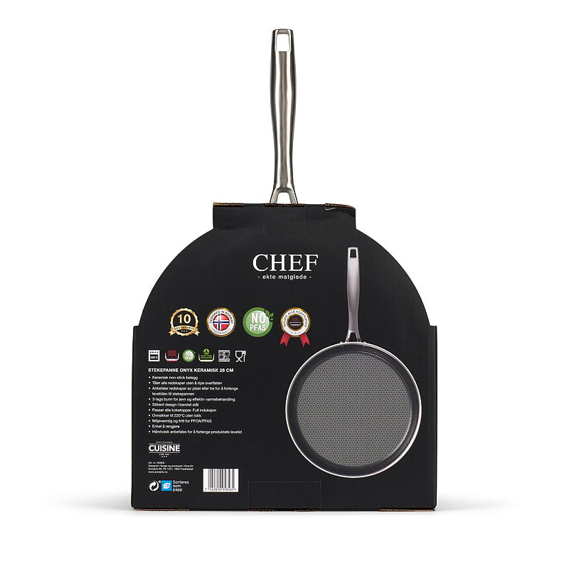 Poêle à frire Cuisine Chef ø 28 cm Céramique Onyx Cuisine Chef