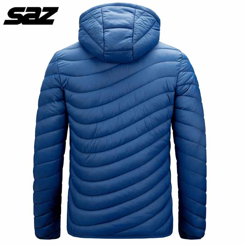 SAZ Heren Winter Gloednieuwe Casual Warme Dikke Waterdichte Jas Heren Herfst Bovenkleding Winddichte Muts Parka Jas