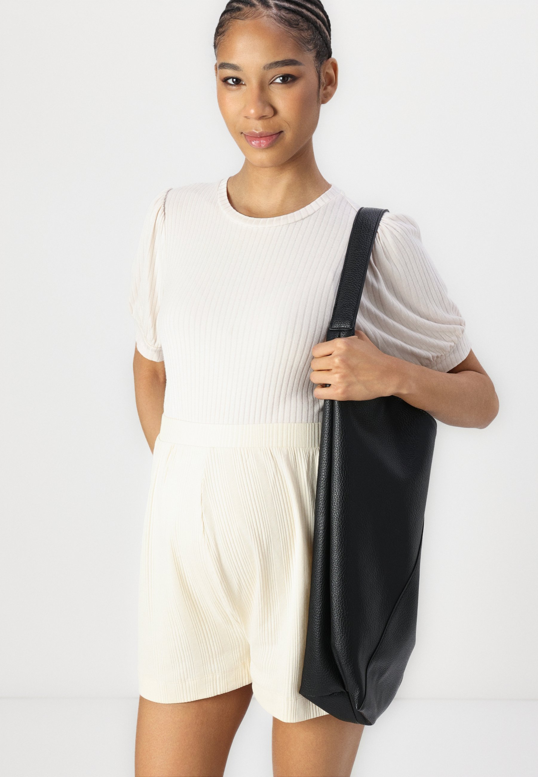 Even&Odd Maternity 2 PACK - Shortsit - black/beige