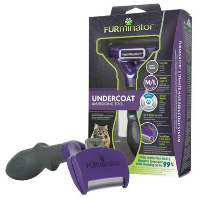 Strumento per la rimozione del pelo in eccesso FURminator - Gatti a pelo lungo