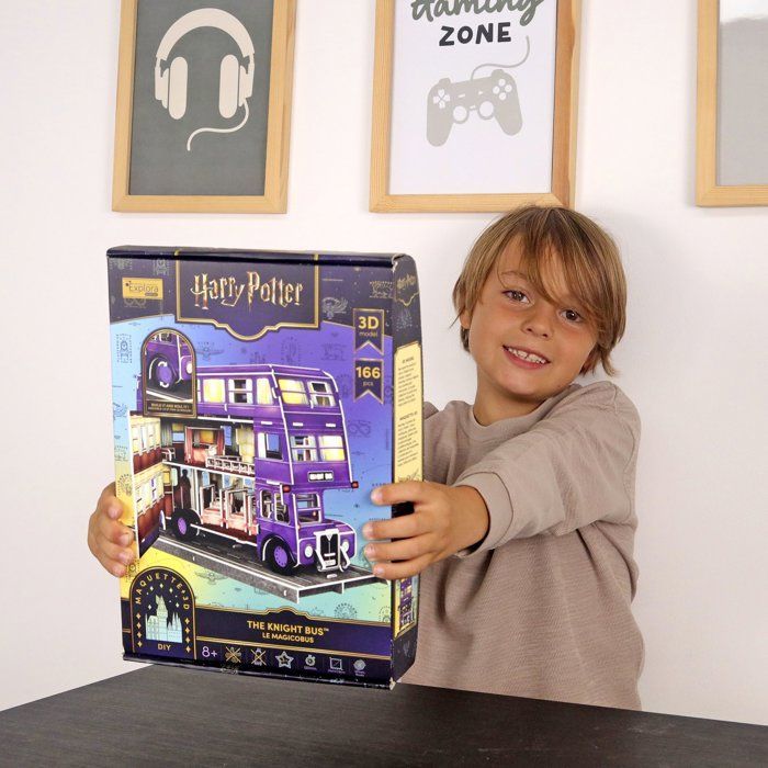 Rompecabezas 3D - Autobús Noctámbulo - EXPLORA - 540310 - Licencia de Harry Potter - 87 piezas - Para mayores de 8 años