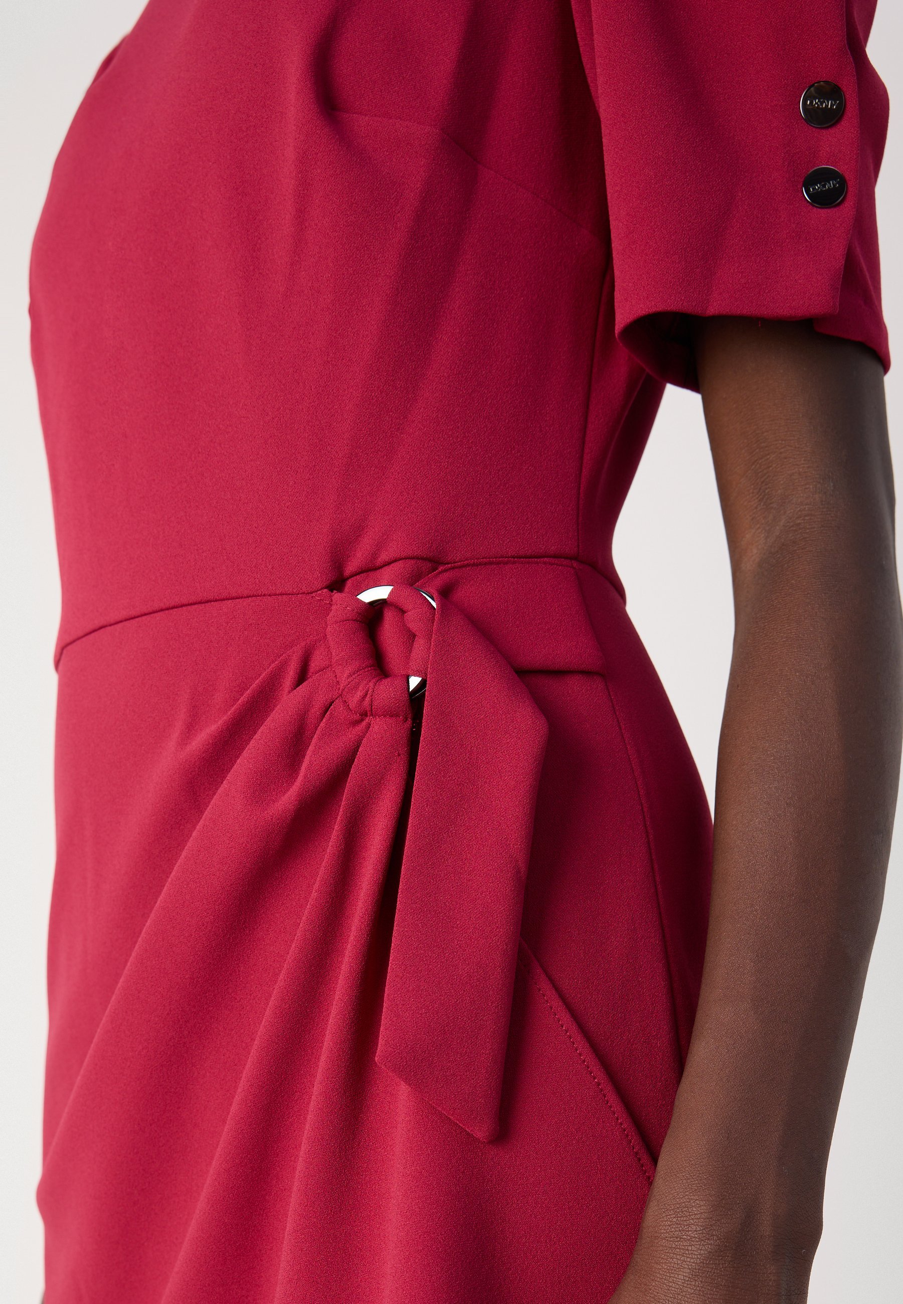 Jupe portefeuille DKNY - Robe droite - Betterave
