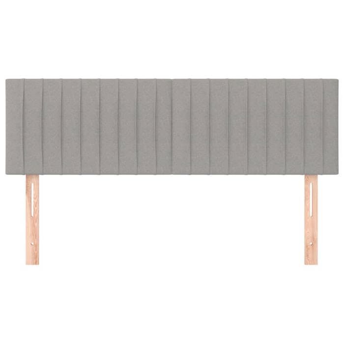 Tête de lit - vidaXL - 2 pcs - Gris clair - Tissu durable - Hauteur réglable