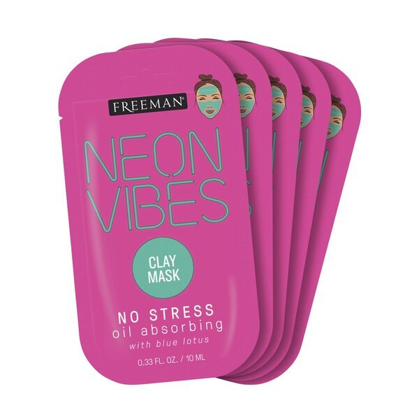 Freeman Neon Vibes No Stress hlinené masky<br>5 kusov