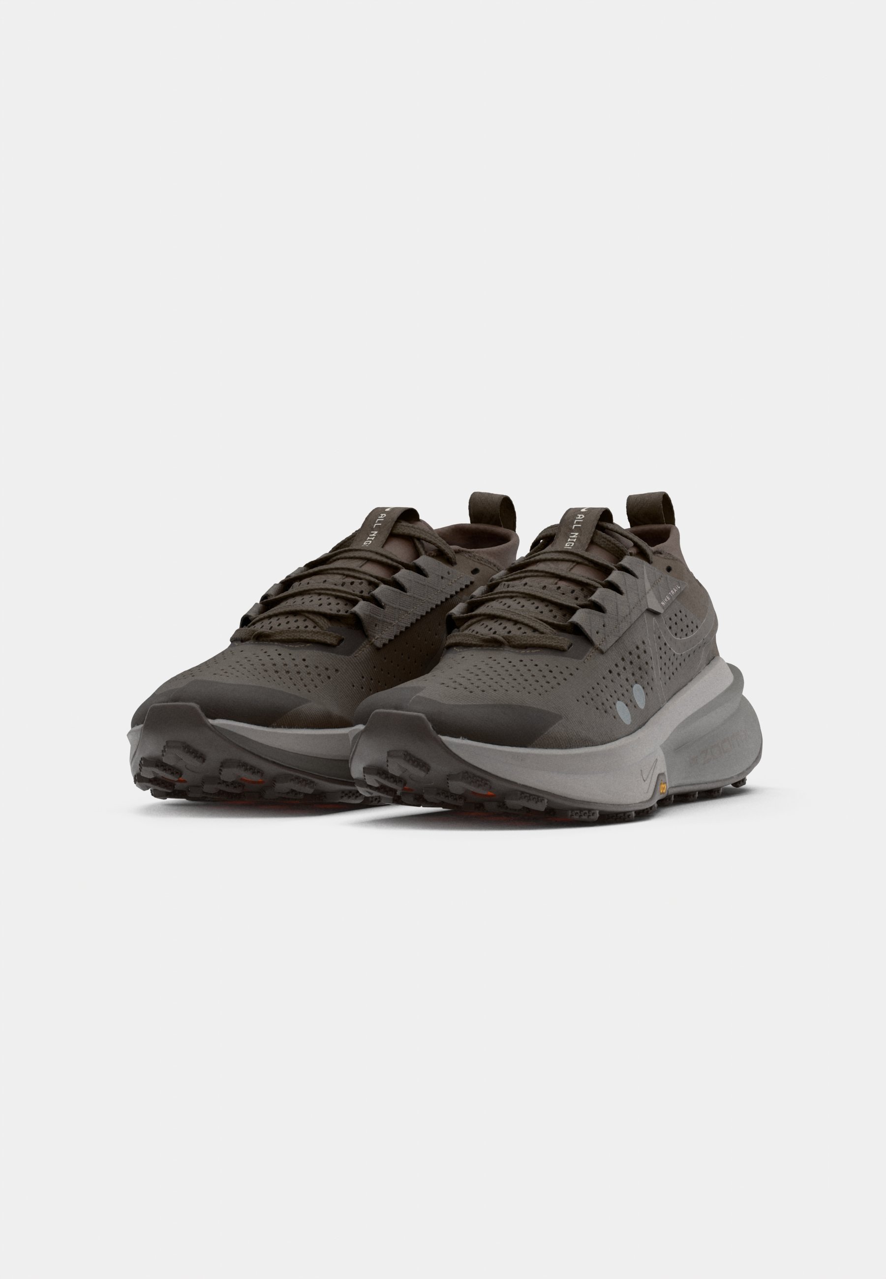 Nike Performance ZOOMX ZEGAMA 2 - Trailrunning schoenen - ironstone/cave stone/college grey/phantom/opti yellow