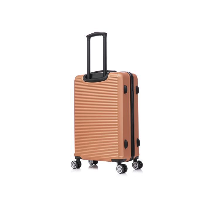 Valigia da cabina 55x35x25cm con beauty case | Valigia da weekend CELIMS | ABS | Lucchetto | 4 ruote a 360° | Corallo