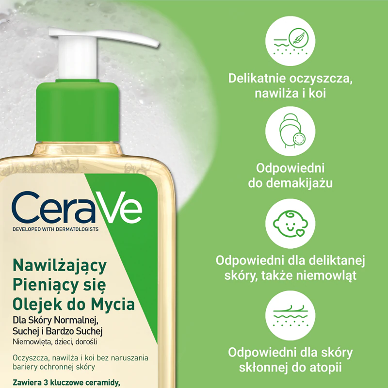 CeraVe Cleansers Hydratačný penivý olejový čistiaci prostriedok