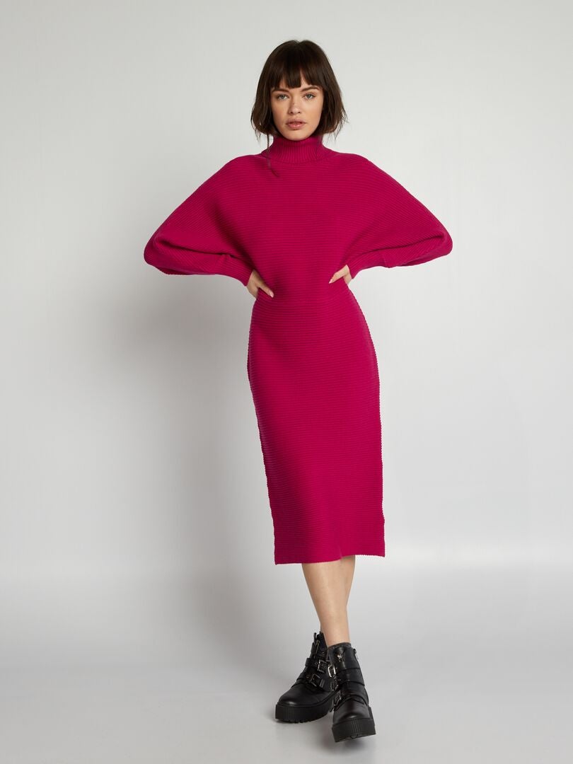 Maxi lange trui - ROOD