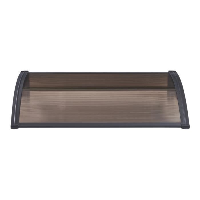 Auvent de Porte d'Entrée Mellerud 100 x 60 cm Noir Marron