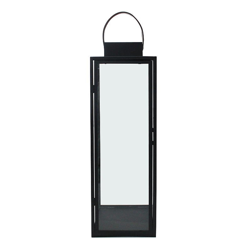 Hjemmelanterne 20x65 cm sort metal/glas Kvitsøy