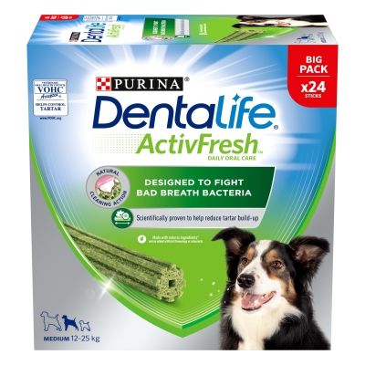 Purina Dentalife ActivFresh Przysmaki do codziennej pielęgnacji zębów dla psów średnich ras