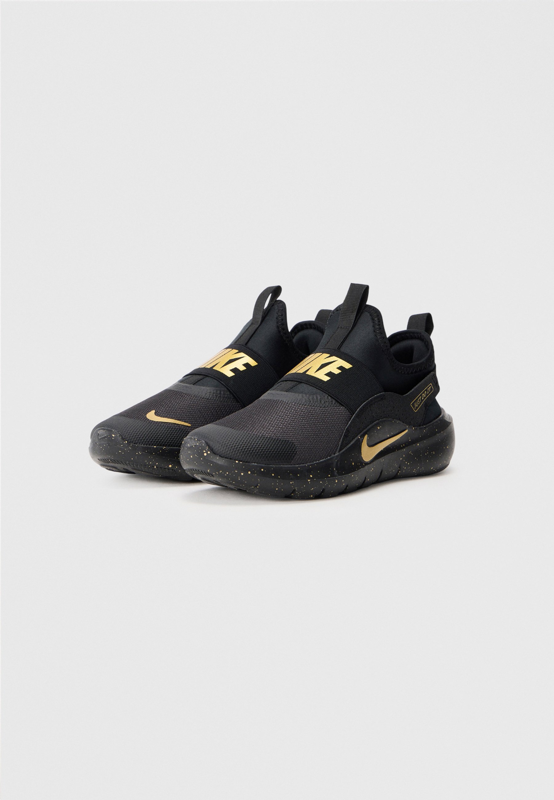 Nike Performance FLEX RUNNER 4 UNISEX - Maantiejuoksukengät - black/metallic gold