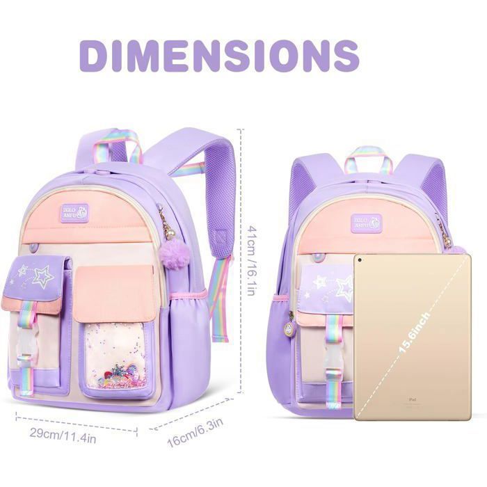 Mochila Infantil Feminina - Mochila Escolar Infantil - Mochila Escolar Feminina - 19 L - Impermeável - Durável - RIWILL